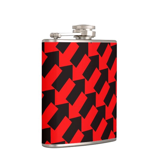 対角線連動矢印フラスコ赤と黒 フラスク (右)