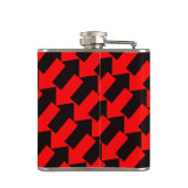 対角線連動矢印フラスコ赤と黒 フラスク (裏面)
