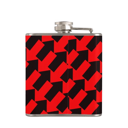 対角線連動矢印フラスコ赤と黒 フラスク (裏面)