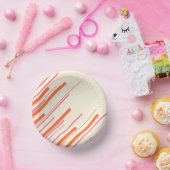 対角線 – ピンク、オレンジ、クリーム ペーパーボウル (パーティー)