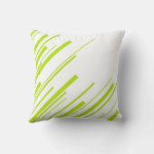 対角線 – ライムグリーンとホワイト クッション (裏面)