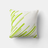 対角線 – ライムグリーンとホワイト クッション (正面)