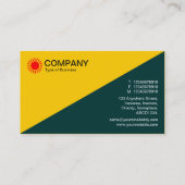 対角線 – 琥珀とダークモスグリーン 名刺 (裏面)