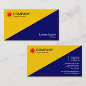 対角線 – 琥珀と深い海軍 名刺 (正面/裏面)