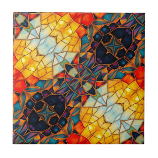 対角線（紫） タイル