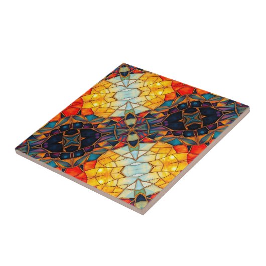 対角線（紫） タイル (側面)