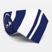 対角線 – 青と白 ネクタイ (ロール)