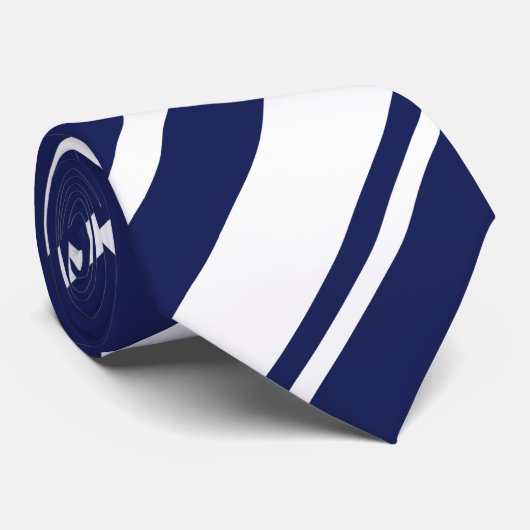 対角線 – 青と白 ネクタイ (ロール)