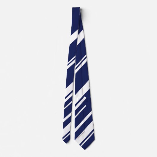 対角線 – 青と白 ネクタイ (裏面)