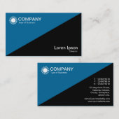 対角線 – 青006699の黒 名刺 (正面/裏面)