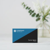 対角線 – 青006699の黒 名刺 (スタンド正面)