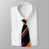 対角線 – 黒、ピンク、オレンジ、黄色 ネクタイ (タイ)