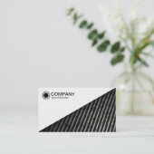 対角線V2 – 白 – 対角線抽象芸術 名刺 (スタンド正面)