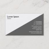 対角線V2 – 白 – 対角線抽象芸術 名刺 (裏面)
