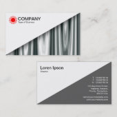 対角線V2 – 白 – 銀のカーテン抽象芸術 名刺 (正面/裏面)