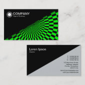 対角線V2 – 黒 – オペアートグリーン 名刺 (正面/裏面)