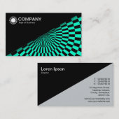 対角線V2 – 黒 – オペアートターコイズ 名刺 (正面/裏面)