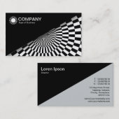 対角線V2 – 黒 – オペアートブラックとホワイト 名刺 (正面/裏面)