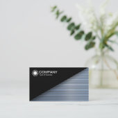 対角線V2 – 黒 – クロムチューブ 名刺 (スタンド正面)