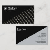 対角線V2 – 黒 – 抽象芸術メッシュ 名刺 (正面/裏面)