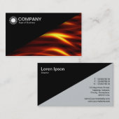 対角線V2 – 黒 – 火の舌 名刺 (正面/裏面)