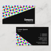 対角線V3 – 黒 – カラーハーフトーン 名刺 (正面/裏面)