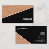 対角線V3 -黒-合板背景 名刺 (正面/裏面)