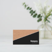 対角線V3 -黒-合板背景 名刺 (スタンド正面)