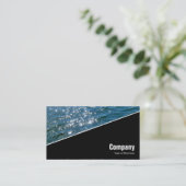 対角線V3 – 黒 – 水きらめく面 名刺 (スタンド正面)