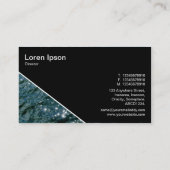 対角線V3 – 黒 – 水きらめく面 名刺 (裏面)