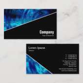 対角線V3 -黒-青プール 名刺 (正面/裏面)
