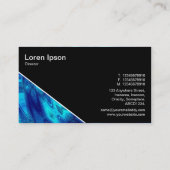 対角線V3 -黒-青プール 名刺 (裏面)