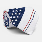対角赤白青星ストライプパターン ネクタイ (ロール)