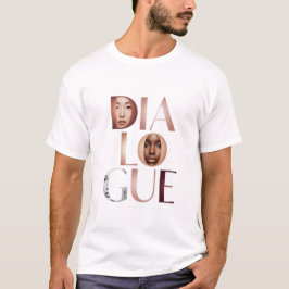 対話の顔 グラデーションの文字 Tシャツ