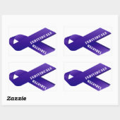 対象とする個人認識度インディゴリボン 長方形シール (シート)