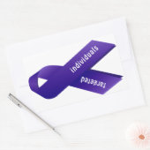 対象とする個人認識度インディゴリボン 長方形シール (封筒)