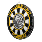 対象のグリズリーベアのアートワーク ダーツボード (正面右)