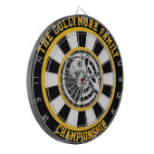 対象のグリズリーベアのアートワーク ダーツボード (正面左)