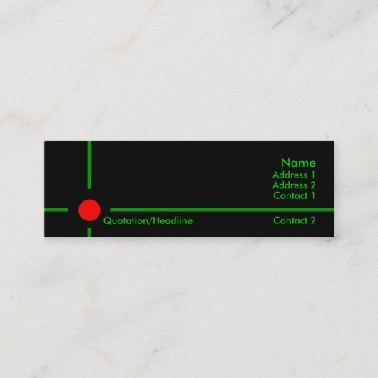 対象の名刺 スキニー名刺 (正面)