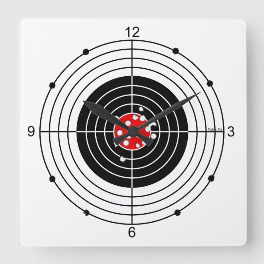 対象 スクエア壁時計 (正面)