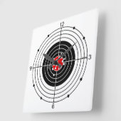 対象 スクエア壁時計 (傾斜)