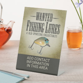 対象：魚釣りのルアーとスポーツの収集品 台座サイン