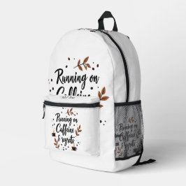 対走するカフェインと後悔の美的引用文 プリントバックパック
