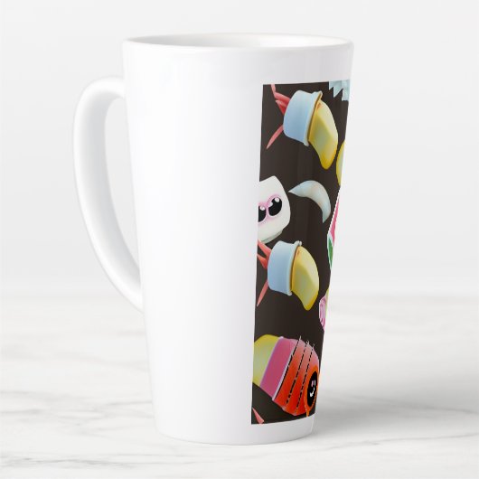 寿おもしろい司 カフェラテマグ (左アングル)