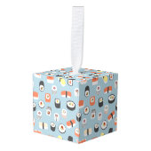 寿パーソナライズされた司 キューブオーナメント (正面アングル)