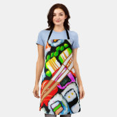 寿ポップ・アートの司 エプロン (着用した状態)