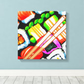 寿ポップ・アートの司 キャンバスプリント (インサイチュ (ウッドフロア))