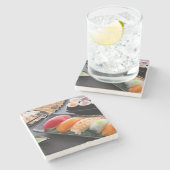 寿司およびロール ストーンコースター (横)