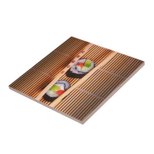 寿司および木の箸 タイル (側面)
