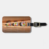 寿司および木の箸 ラゲッジタグ (正面横)